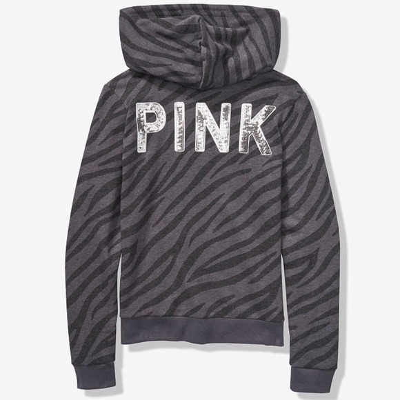PINK Victoria's Secret Sweaters - VS PINK BLING PERFECT FULL-ZIP
